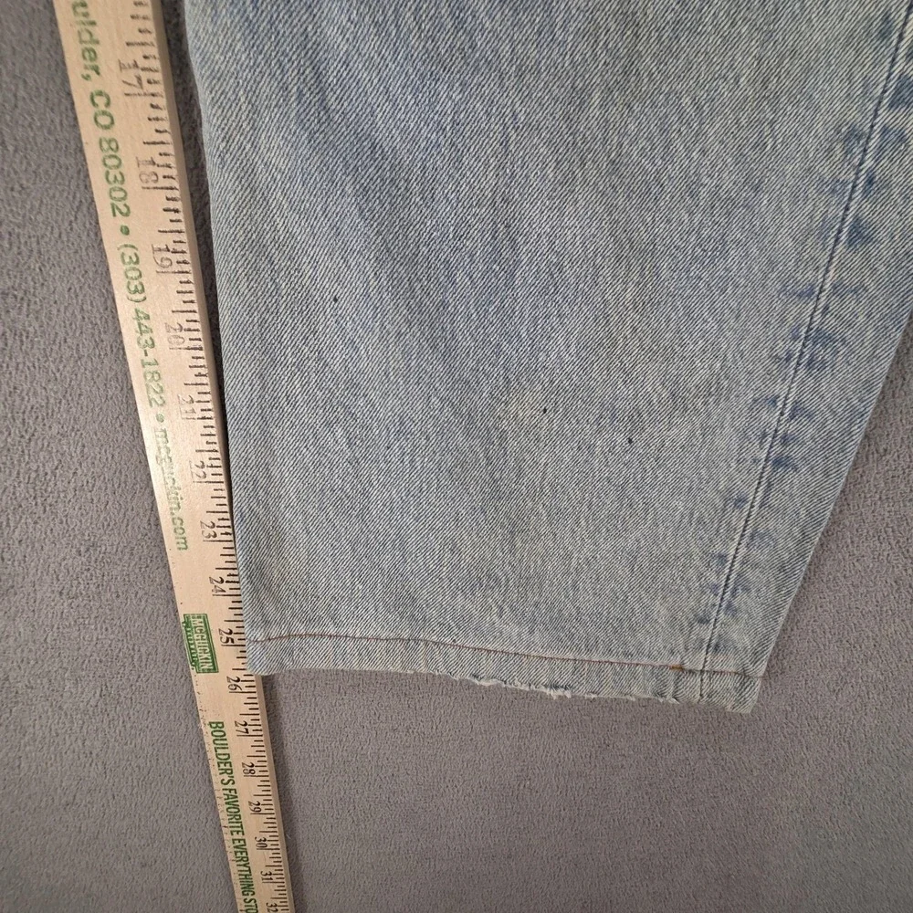 VTG Levis 501 Jeans Mens Blue Light Wash Straight Button Fly Made USA Fits 36x25